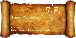 Tuss Piroska névjegykártya